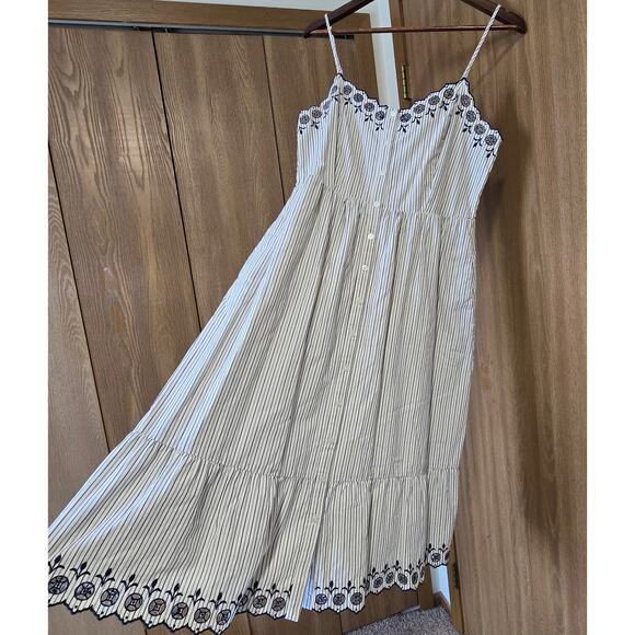 Madewell Floral Embroidered Jardin Midi Cotton Dress - Picture 4 of 14